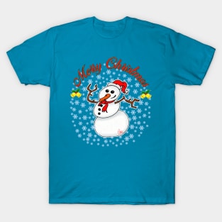 Merry Christmas Snowman T-Shirt